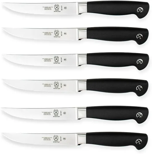 Vista 6 de Mercer Culinary Genesis - Juego de cuchillos para carne, borde liso, alto carbono, 5 pulgadas