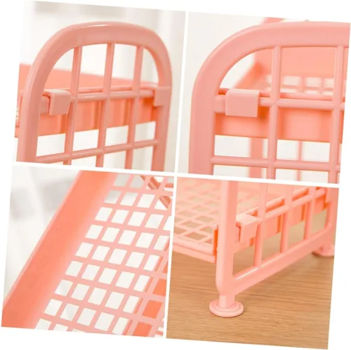 Vista 2 de COLLBATH Estante de almacenamiento de plástico para baño, organizador de encimera para cocina y sala de estar, diseño de fácil instalación, estante