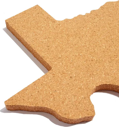 Vista 2 de Sostenedor de olla de corcho en forma de Texas Salvamanteles – 9 pulgadas Hot Pad Regalo
