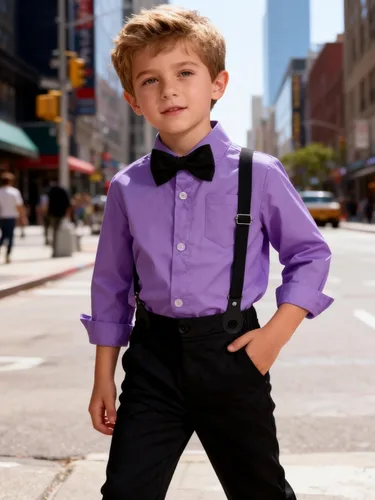 Vista 57 de A&J DESIGN Conjunto de ropa formal para niños pequeños con tirantes y tirantes
