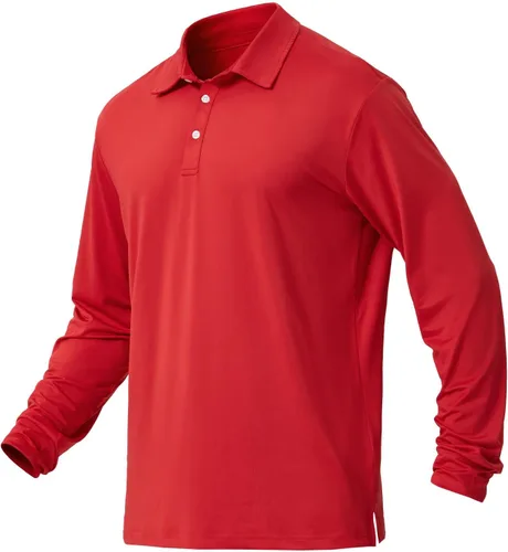 Vista 84 de NAVISKIN Camisas polo de manga larga para hombre, camisas de golf con cuello UPF 50 SPF para hombre, secado rápido, absorbe la humedad