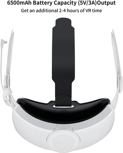 Vista 2 de ANNAPRO Battery Head Strap Compatible with Meta Quest 3SQuest 33S Xbox Edition, Elite Strap with 6500mAh Battery Fast Charging for Meta Quest 3S3