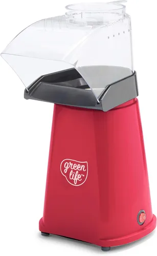 Vista 8 de GreenLife Máquina eléctrica para hacer palomitas de maíz, máquina de aire caliente, bandeja de medición de maíz y fusión de mantequilla, interruptor