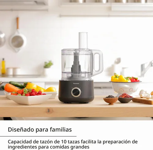 Vista 4 de Panasonic Procesador de alimentos, picadoras eléctricas de verduras para preparación rápida de alimentos, 5 accesorios para triturar, batir, picar