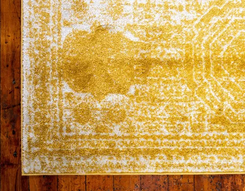 Vista 8 de Unique Loom Bromley Collection Vintage Traditional Medallion Border - Alfombra, Polipropileno, AmarilloCrema