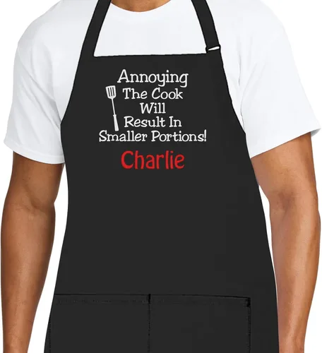 Vista 29 de Delantal de chef personalizado para hombres, diseño bordado personalizado, cocina profesional, barbacoa, parrilla, para papá, decorado en Estados