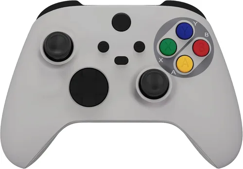 Vista 4 de eXtremeRate Juego completo de botones de carcasa para Xbox Series X y S Controller, SFC SNES Classic EU estilo de repuesto rieles laterales agarres