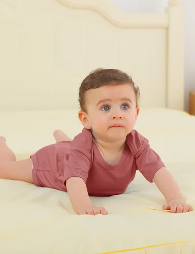 Vista 2 de Jimonda Body de rayón de bambú de manga corta para bebés, niños y niñas, trajes suaves para recién nacidos