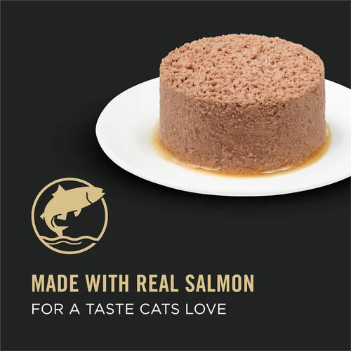 Vista 2 de Purina Pro Plan Senior Pate Wet Gato Food, Focus Salmon & Tuna Entree - (24) 3 oz. Latas pull-top