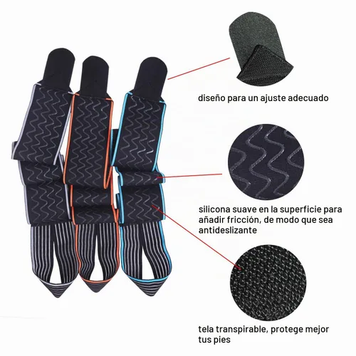 Vista 2 de Soporte para tobillo, soporte ajustable para tobillo, material de nailon transpirable, súper elástico y cómodo, talla única, protege contra