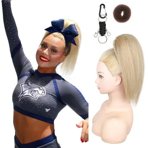 Vista 19 de SEIKEA Pieza de Cabello de Cola de Caballo para Porristas, 10" Lisa Resistente a los Enredos Suave Rubio Natural Extensión de Cola de Caballo