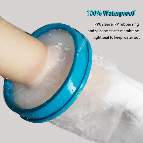 Vista 3 de Tideshake Fundas de fundición 100% impermeables para brazo de ducha para adultos, protector reutilizable de medio brazo, bolsa de fundición, funda