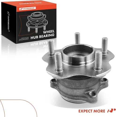 Vista 9 de A-Premium Cojinete de rueda trasera y conjunto de cubo con 5 orificios compatible con Infiniti FX35 Base 2003-2008 V6 3.5L, RWD Compatible with