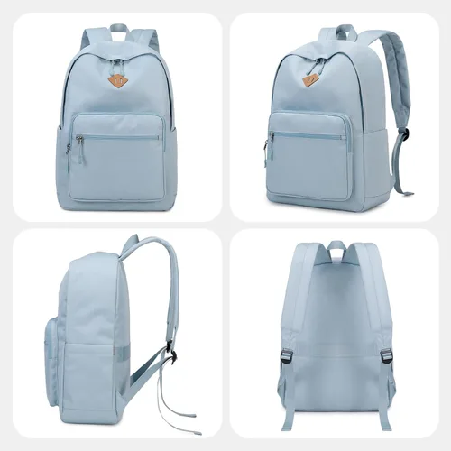 Vista 6 de Mochila Lohol Clásica para Escuela, Viaje, Universidad, Resistente al Agua y Duradera, Azul