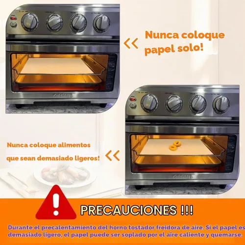 Vista 6 de YQL - 150 revestimientos desechables para freidora de aire, 9 x 11 pulgadas, papel parchmen sin blanquear