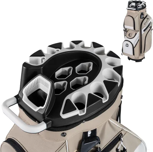 Vista 14 de Tangkula Bolsa de carrito de golf con divisores de longitud completa de 14 vías, 6 bolsas moldeadas con cierre superior de golf con 11 bolsillos