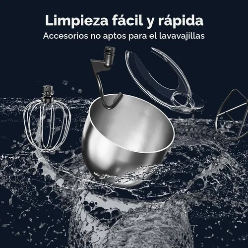 Vista 7 de Electactic - Mezclador de pie con 12 velocidades, mezclador eléctrico de 5.3 cuartos con cabezal inclinable, mezclador de cocina para uso diario