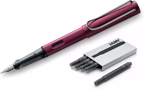 Vista 2 de Lamy AL-star – pluma estilográfica + 5 negro Cartuchos de tinta, Graphite Grafito