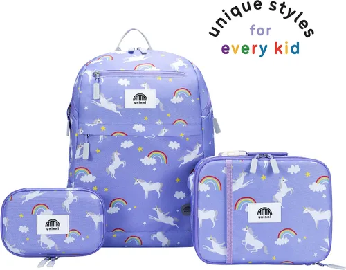 Vista 26 de Juego de mochila para niños de 16 pulgadas con bolsa de almuerzo aislada y estuche para lápices