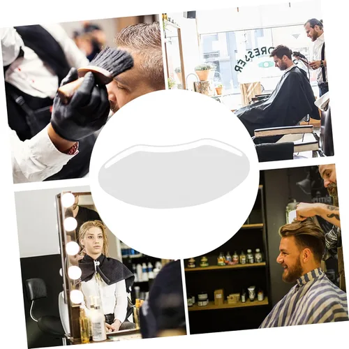 Vista 4 de 50 viseras faciales transparentes para cortes de pelo, cubierta protectora de ojos ligera para peluquería, flequillo recortado y teñido del cabello