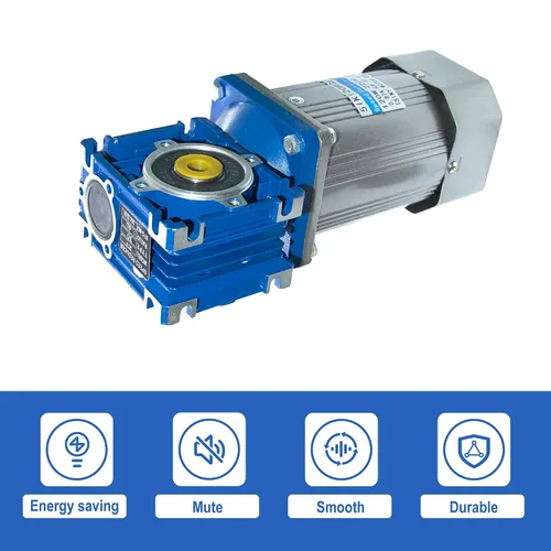Vista 4 de 120W 110V 50/60HZ Motor Reductor de Engranaje de Tornillo de CA de Baja RPM 18rpm de Alto Par con Controlador de Velocidad CW CCW. Relación
