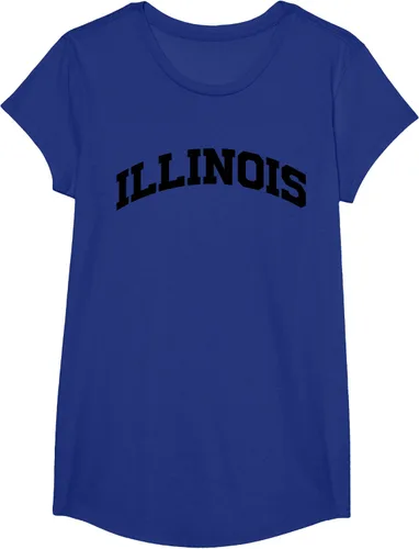 Vista 30 de Illinois Gift - Camiseta de diseño deportivo con texto universitario, gris, S