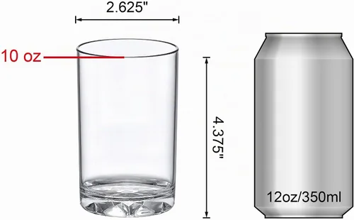 Vista 4 de Amazing Abby - Liberty - Vasos de plástico de 10 onzas (juego de 6), vasos para beber, vasos reutilizables, sin BPA, a prueba de roturas, aptos
