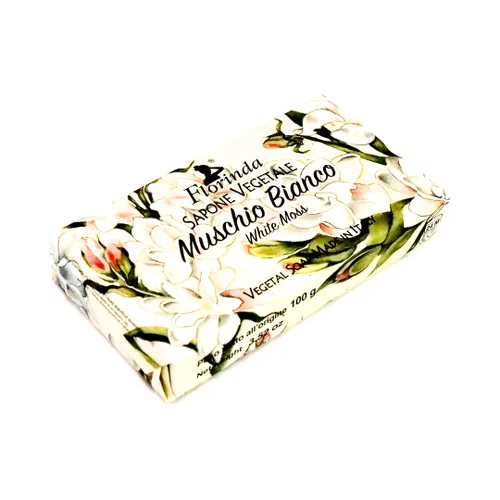 Vista 2 de Florinda Magic of Flowers - Barra de jabón vegetal de musgo blanco, 3.53 oz, 3.5 onzas