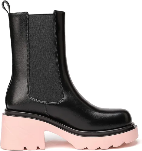 Vista 4 de vivianly Sandalias planas con cordones para mujer, plataforma con correa de tobillo, zapatos de punta abierta