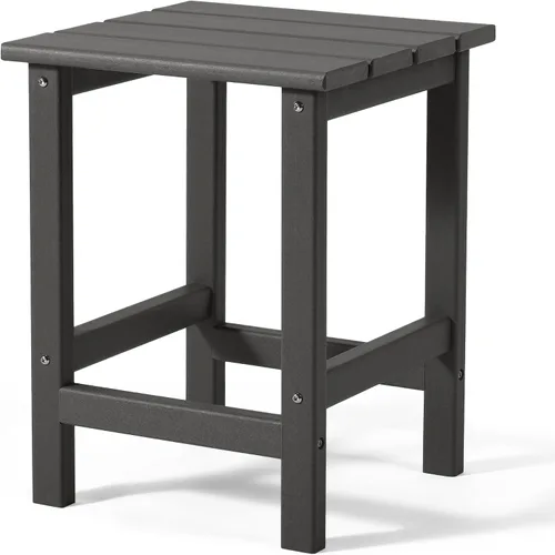 Vista 8 de WestinTrends Ashore - Mesa auxiliar Adirondack moderna para patio al aire libre, color arena