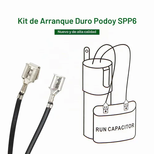 Vista 4 de Kit de condensador de arranque duro SPP6 Supco Super Boost (1/2 a 10 H.P.) apto para aire acondicionado, aumenta el par de arranque del compresor