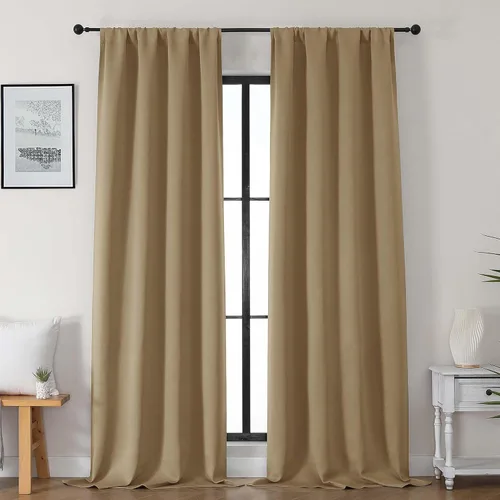 Vista 94 de Gwine Cortinas opacas para dormitorio, 54 pulgadas de largo, paneles de cortina de ventana con aislamiento térmico y reducción de ruido, cortinas