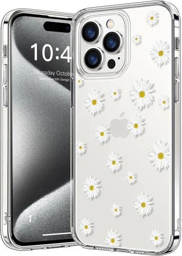 Vista 45 de bicol - Funda protectora a prueba de golpes para iPhone 15 Plus, funda delgada de acrílico transparente y diseños modernos para niña y mujer, 6.7