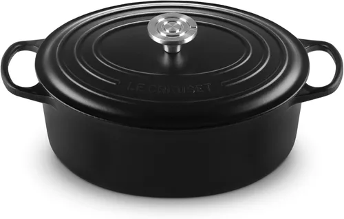 Vista 10 de Le Creuset - Olla holandés redonda con tapa de cocina, hecha de hierro fundido esmaltado, 6.75 cuartos de galón, color alcachofa, colección signature