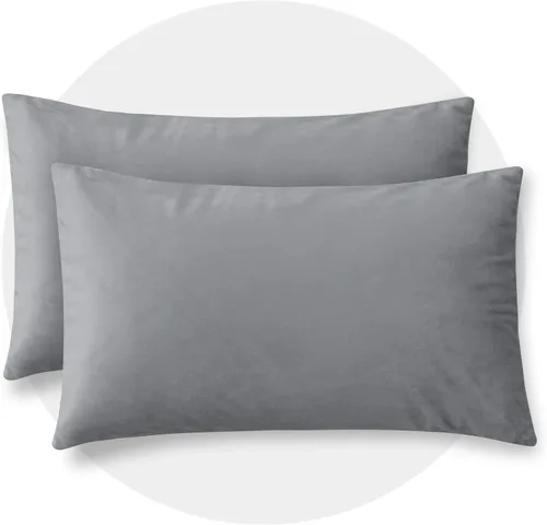 Vista 39 de Deconovo Juego de 2 fundas de almohada de pana suave con cremallera invisible, 16 x 16 pulgadas, color gris pardo, decoración del hogar para sofá
