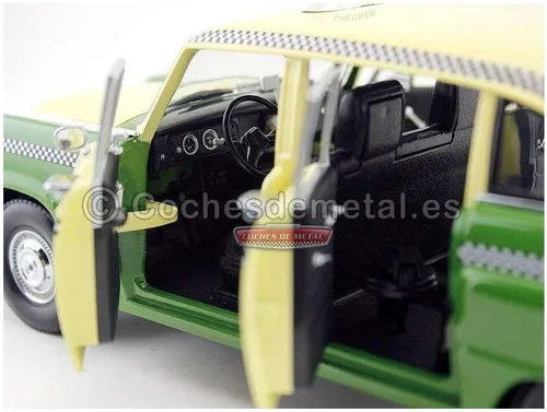 Vista 7 de 1981 Chicago Checker Cab Taxi A11 Verde 1:18 Diecast