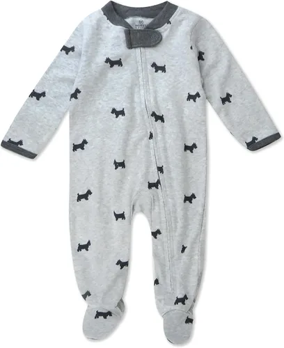Vista 21 de HonestBaby Baby-Boys Classics Sleep & Play Footed One-piece Pajama Sleeper 100% Organic Cotton Raya Negrita Rojo Blanco Blu