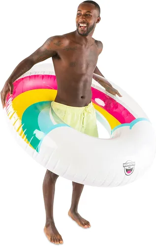 Vista 8 de BigMouth Inc. Tubo flotante inflable de más de 5 pies de ancho, anillo de natación, decoración de fiesta de piscina de verano al aire libre