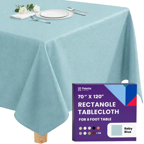 Vista 119 de Gee Di Moda - Mantel rectangular de 60 x 84 pulgadas – Mantel rectangular de poliéster lavable para mesa de 5 pies