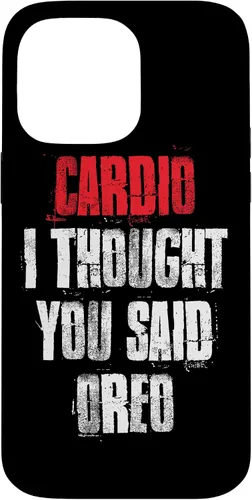 Vista 21 de Funda divertida de entrenamiento de gimnasio para iPhone 11 Pro Cardio I Thought You Said Oreo