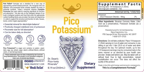 Vista 3 de RnA ReSet Pico Potasio - Electrolito de Potasio Líquido 8.1 fl oz
