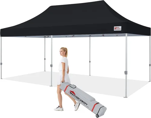 Vista 28 de MASTERCANOPY - Toldo plegable estilo tienda de campaña de 10 x 10 pies, de montura instantánea y para uso comercial, con una bolsa con ruedas
