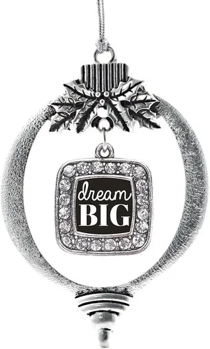 Vista 134 de Inspired Silver - Bon Voyage Cruise Ship Charm Ornamento – Adornos navideños cuadrados de plata con joyas de circonita cúbica