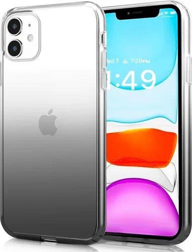 Vista 17 de JJGoo Funda compatible con iPhone 11, color negro transparente, suave, absorción de golpes, antiarañazos, a prueba de golpes, funda protectora