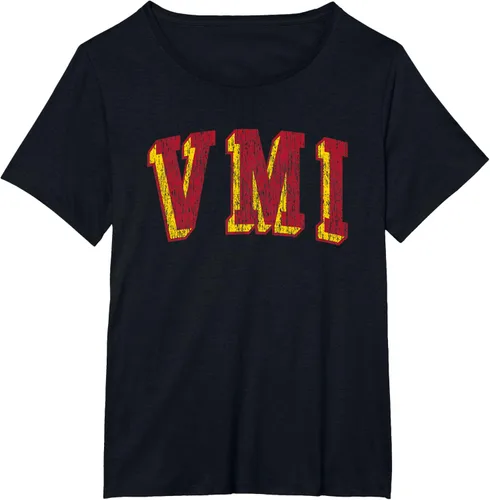 Vista 19 de VMI Keydets Retro Arch Camiseta, Negro