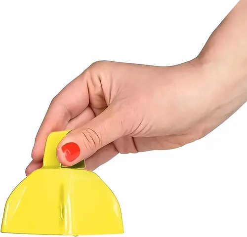 Vista 3 de Rhode Island Novelty Cencerros de metal amarillo de 3 pulgadas, una docena por pedido