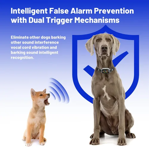 Vista 9 de Collar antiladridos para perros pequeños, medianos y grandes (5-150 libras), collar de entrenamiento antiladridos recargable inteligente con 7
