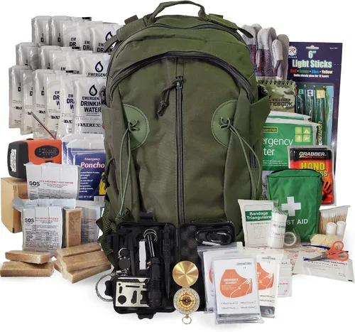 Vista 10 de Kit de emergencia para 3 personas/mochila de supervivencia durante 72 horas para desastres naturales, huracanes, situaciones de emergencia o errores