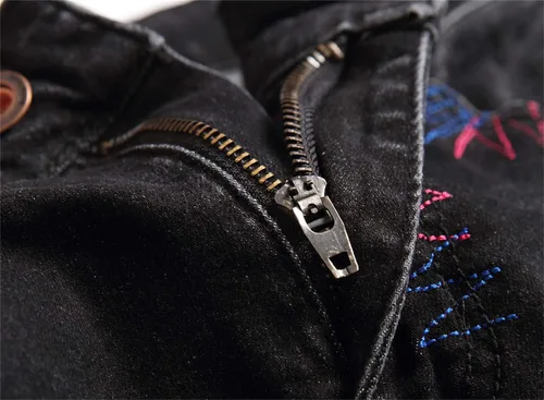 Vista 6 de AITITIA Jeans elásticos de ajuste regular rasgados para hombre