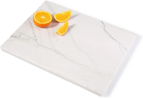 Vista 13 de Koville Tabla de cortar redonda de mármol de 11 pulgadas para encimera de cocina, tabla de mármol natural para pastelería, tabla de queso, tabla